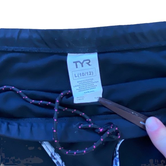 TYR Sporty Athletic Bikini Set Bralette Top M Bottom L Black - Picture 12 of 16